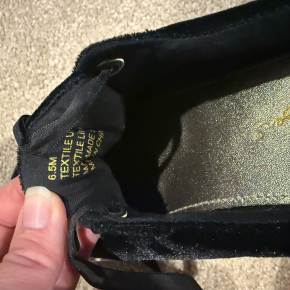 Black Velvet Sneakers with Ribbon Laces - Picture 6 of 6